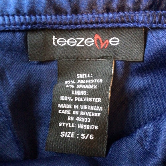 Teeze Me Navy Stretch Satin Faux Wrap Gown Size 5/6 NWT - Picture 12 of 12